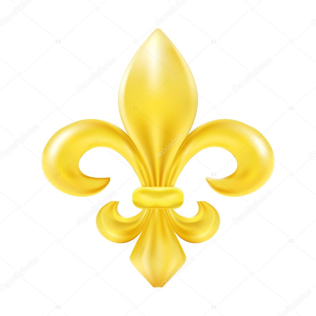 Golden fleur-de-lis decorative design