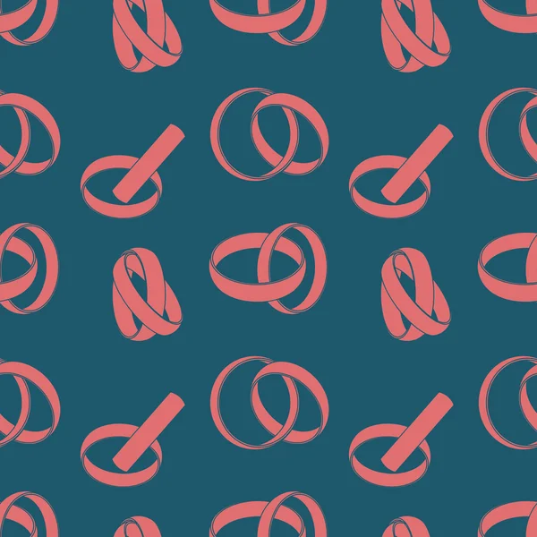 Fondo sin costuras con una imagen de anillos de boda — Vector de stock