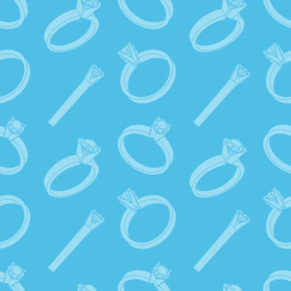 Seamless pattern with engagement ring — Stock Vector