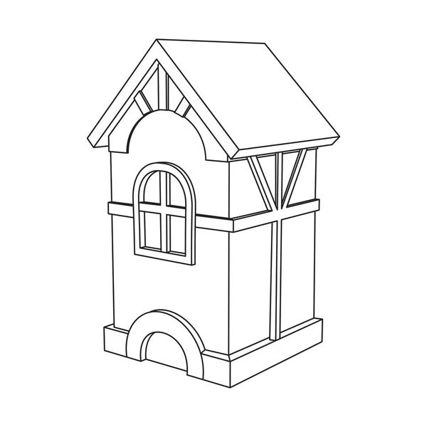 Edificio vectorial tradicional alemán y francés — Vector de stock