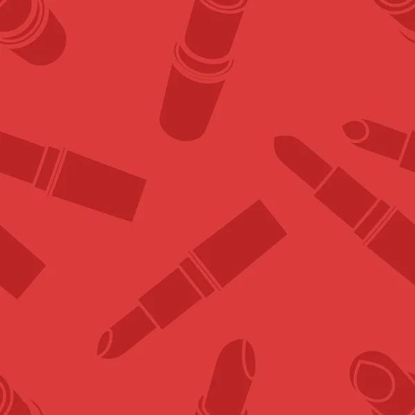 Vector seamless lipstick pattern. retro background — Stock Vector