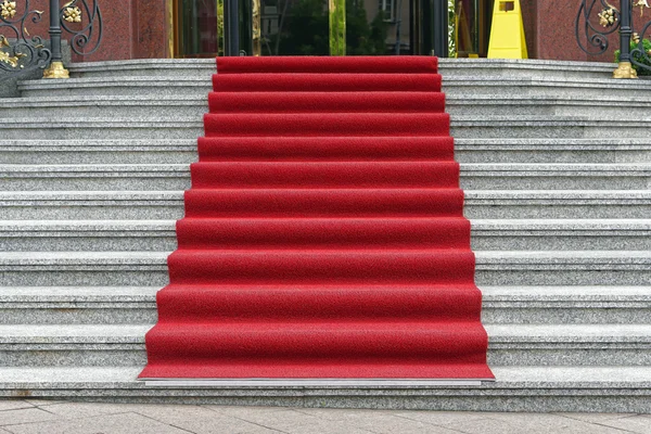 Red carpet stairs — Stock Photo, Image