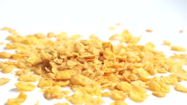 Kukuřičné vločky obilovin — Stock video