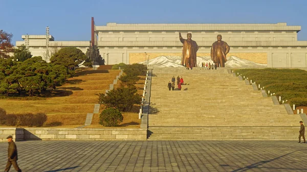 Pjongjang Korea Północna Listopada 2018 Mansudae Hill Grand Monument Landmark — Zdjęcie stockowe