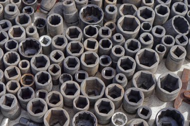 Soket büyüsü araçları çeşitli boyutlarda ekipman