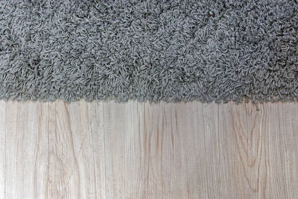 Wool Carpet Oak Wood Parquet Floor — Stock Photo, Image