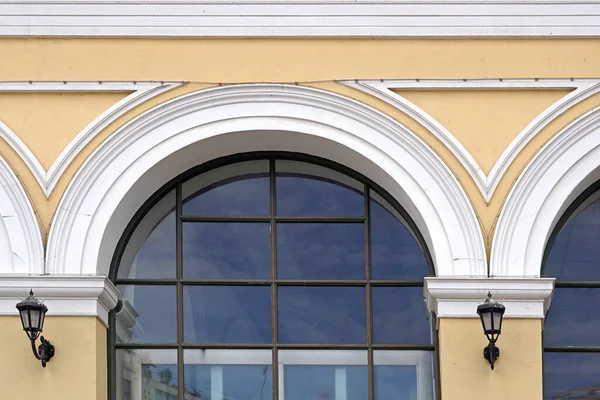 Arch Window Building Athens Greece — 스톡 사진