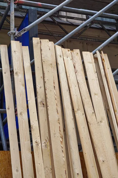 Plank Wood Board Construction Site — Stock Photo, Image