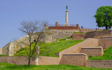 Belgrad 'daki Kalemegdan kalesinde Victor heykeli