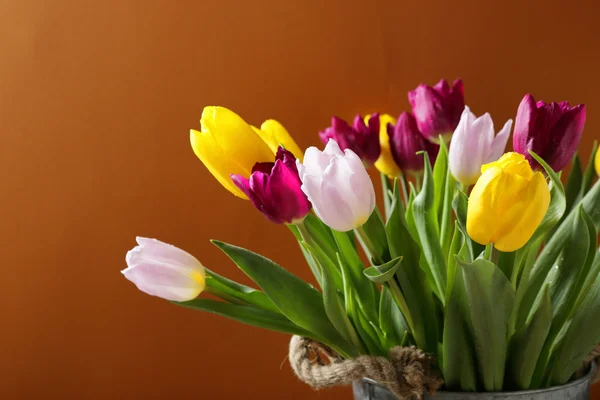 Buquê de tulipas em laranja — Fotografia de Stock