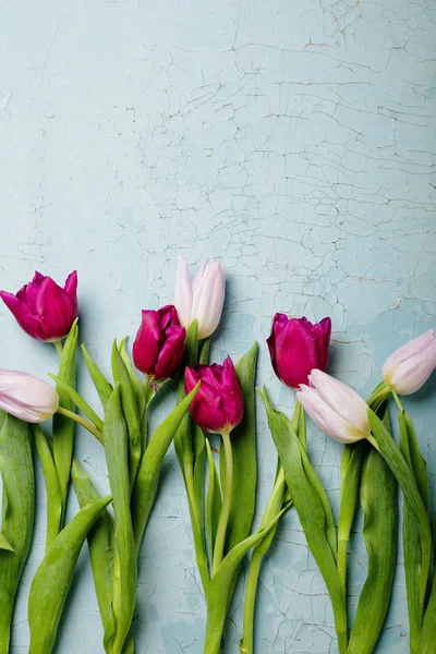 Tulpen auf altem Grund — Stockfoto