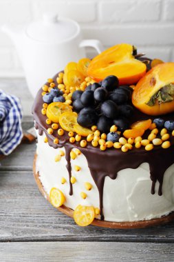 meyve ile tatil büyük pasta