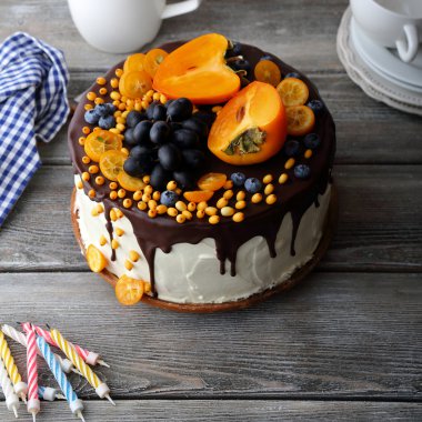 meyveli kek rustik panoları