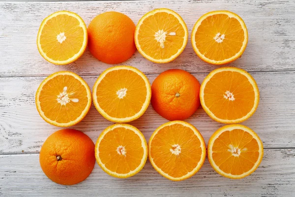 Ripe oranges on white background — Stock Photo, Image