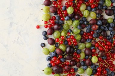 Yaz meyveleri arka plan boş alan ile