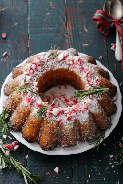 Gâteau de Noël rustique avec glaçage — Photo