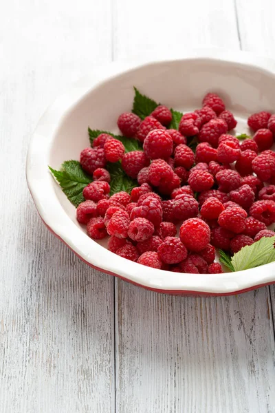 Close Assadeira Com Framboesa Receita Torta Verão — Fotografia de Stock