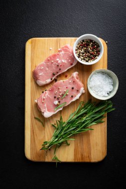 Çiğ domuz eti manzarası