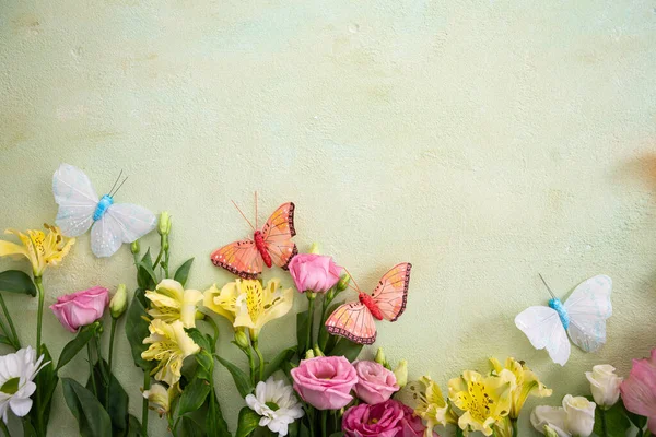 Hellgrün Sommer Blume Hintergrund — Stockfoto