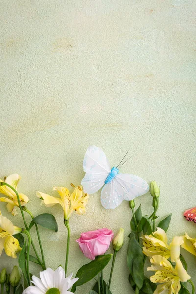 Blumen Blühen Konzept Kopieren Raum Hellgrün — Stockfoto