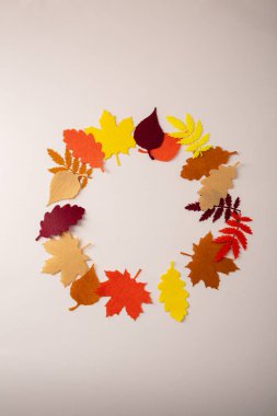 Keçeli güz yapraklı çelenk