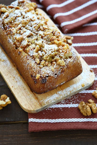 Cake met walnoot en banaan — Stockfoto