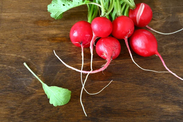 Fris radijs met bladeren — Stockfoto