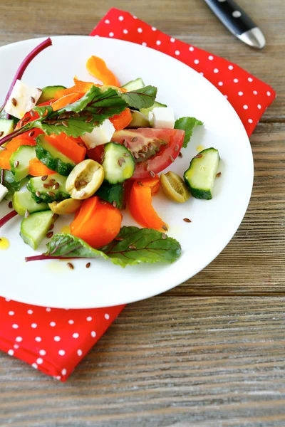 Salada de tomate fresco e queijo — Fotografia de Stock