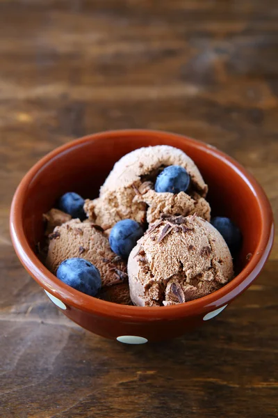 Ice cream balls in small bowl — Stock Photo, Image