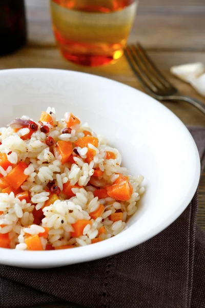 Arroz com cenouras fritas — Fotografia de Stock