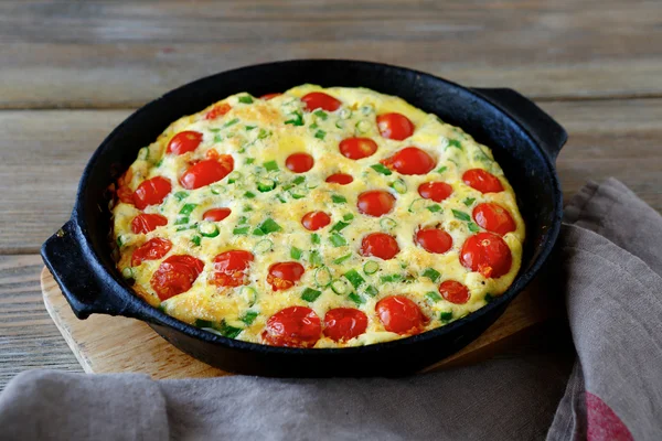Frittata with Tomatoes — Stock Photo, Image