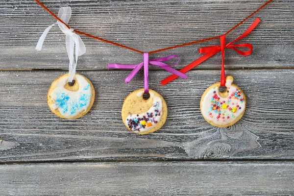 Christmas cookies on the boards — Stock Photo, Image