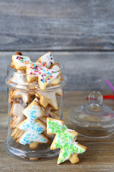 Christmas Cookies in a jar — Stock Photo, Image