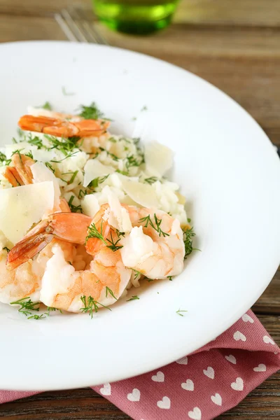 Italian Rice with shrimp and dill — Stock Photo, Image