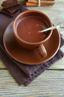 bir fincan sıcak çikolata