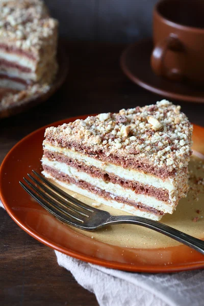 Piece of sweet cake — Stock Photo, Image