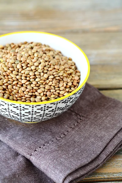 Uncooked green Lentils — Stock Photo, Image