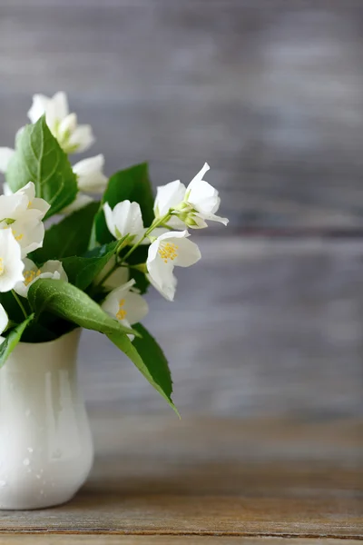 Jasmin in einer weißen Vase — Stockfoto