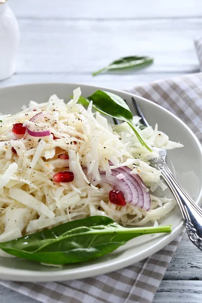Cabbage salad and onion — Stock Photo, Image