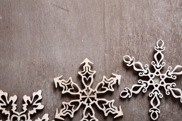 Three openwork Christmas snowflakes — Stock Photo, Image