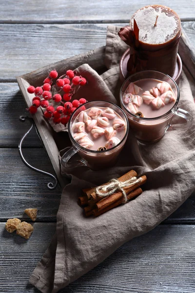 Sabrosos vasos de cacao —  Fotos de Stock