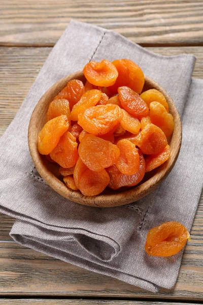 Dried apricots in a bowl — Stock Photo, Image