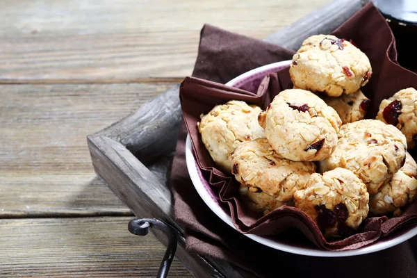 Tasty cookies with cranberries — Stock Photo, Image