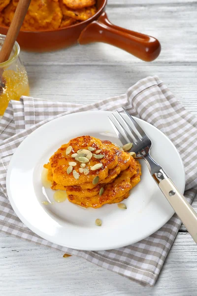 Delicious fritters pumpkin — Stock Photo, Image
