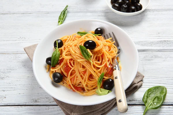 Nutritional pasta on the plate — Stock Photo, Image