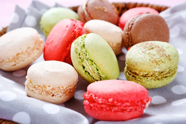 Macaroon on a napkin — Stock Photo, Image