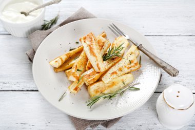 Parsnips on a plate clipart