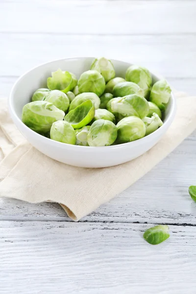 Little cabbage in a white bowl — Stock Photo, Image