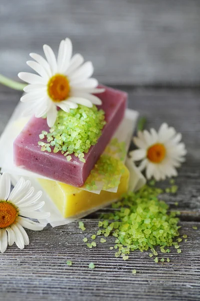 Hygienic soap with sea salt — Stock Photo, Image