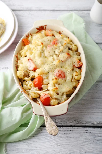 Pasta met kaassaus — Stockfoto